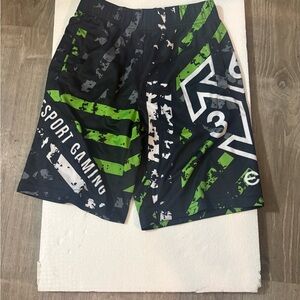 Kids Shorts - Green and Black